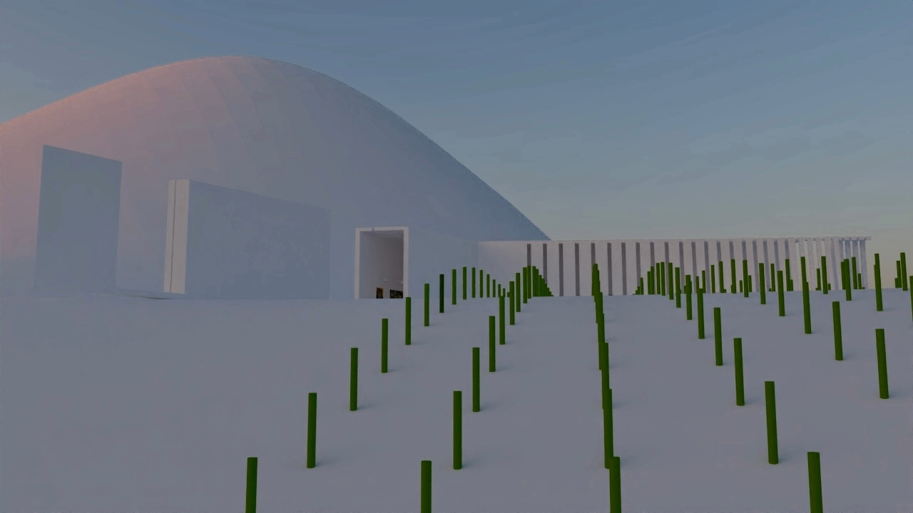 pavilion in V-Ray