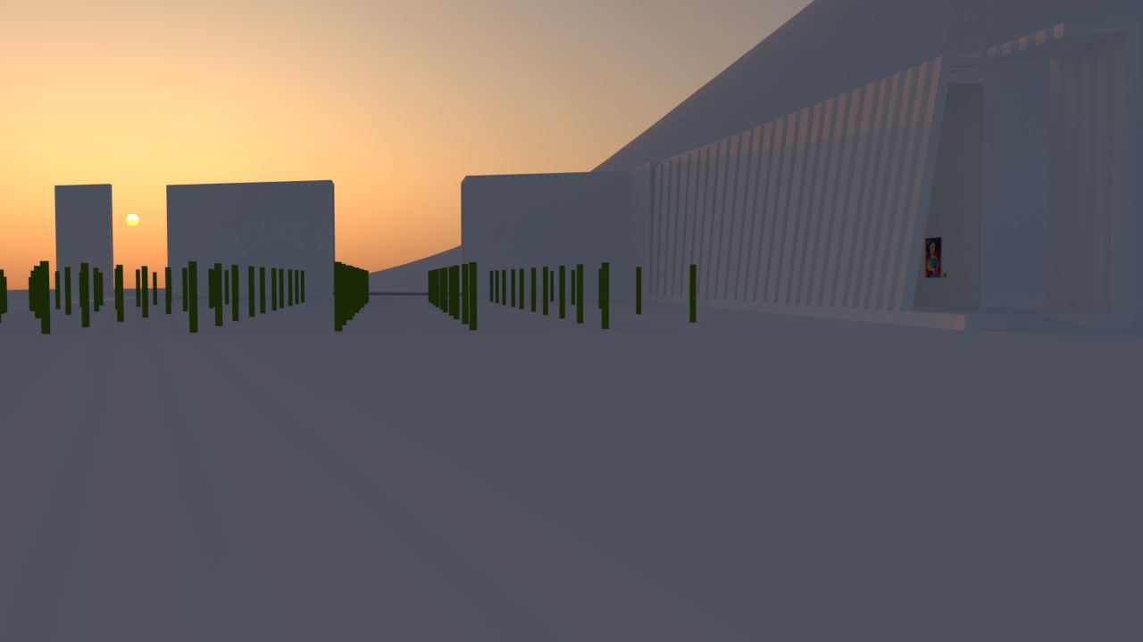 pavilion in V-Ray